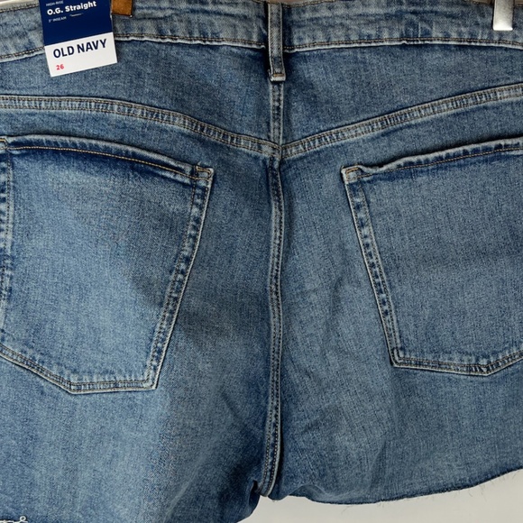 NWT: old navy High-Waisted O.G. Straight Ripped Cut-Off Jean Shorts $40 (26) - Picture 8 of 13